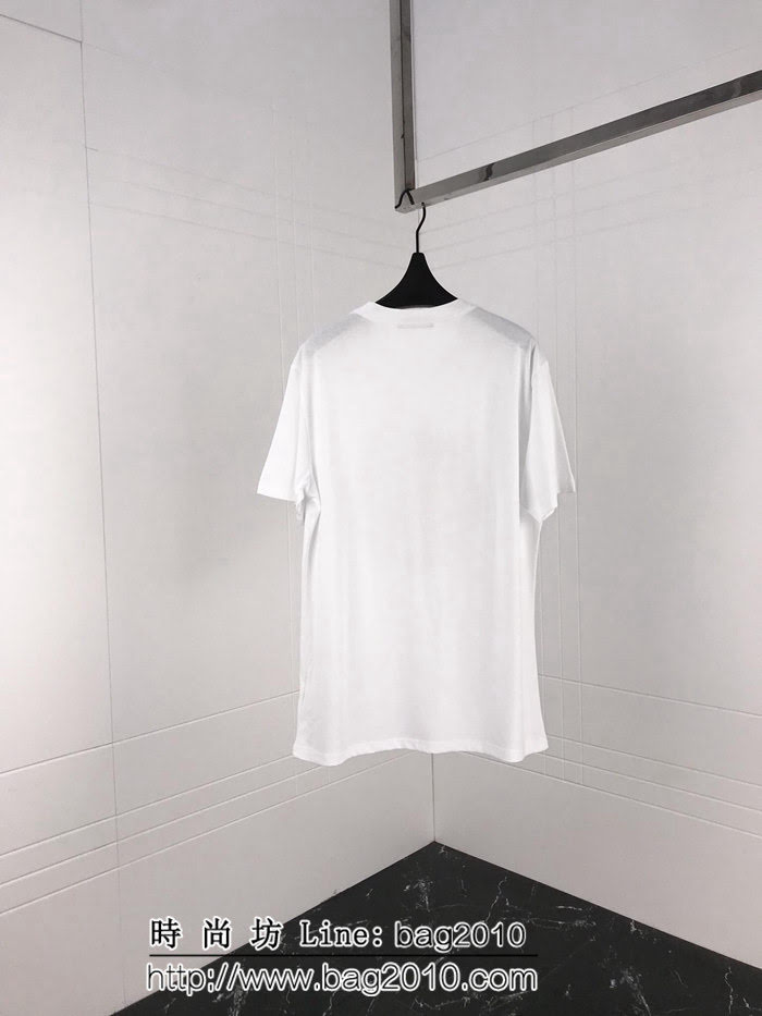 Fendi芬迪 19ss早春新款短袖 閃亮珠片設計 刺純棉面料 高版本男女同款 ydi2023